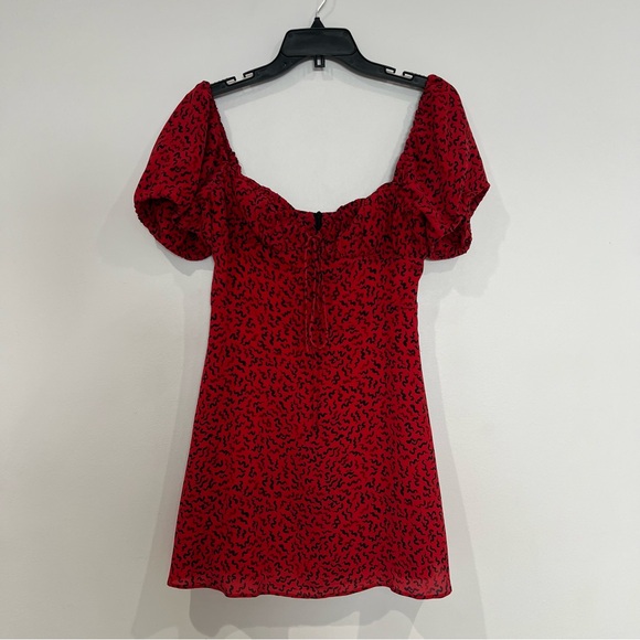 Realisation Par the Venus Mini Dress in Red Squiggle - Picture 2 of 6